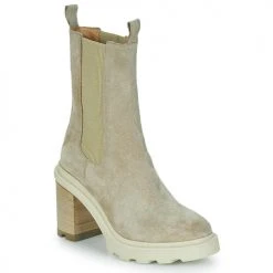 Sortie ⌛ Chaussures Femme Bottines Semerdjian Beige ✔️