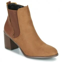 Promo 🧨 Chaussures Femme Bottines The Divine Factory QL4723-CAMEL Camel ✔️