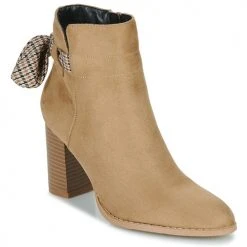 Meilleur prix ✨ Chaussures Femme Bottines The Divine Factory QL4726-BEIGE Beige ✨