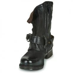 Sortie 🛒 Chaussures Femme Boots Airstep / A.S.98 SAINT BIKE Noir 😉 -Bottines Boutique 432890 500 C