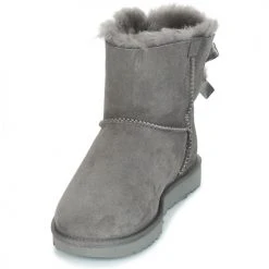 Meilleur prix ✨ Chaussures Femme Boots UGG MINI BAILEY BOW II Gris 🎉 -Bottines Boutique 6021522 500 C