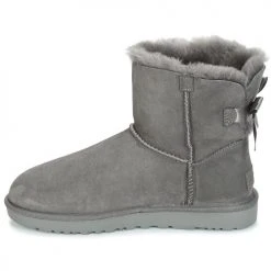 Meilleur prix ✨ Chaussures Femme Boots UGG MINI BAILEY BOW II Gris 🎉 -Bottines Boutique 6021522 500 D